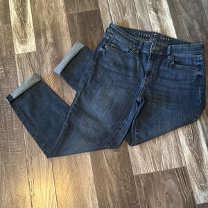 WHBM Everyday Soft Mid Rise Girlfriend Jeans